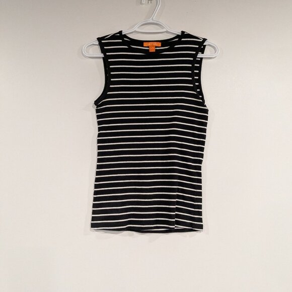 *3/$10* Joe Fresh Ribbed Striped Tank Black White Size XS - Picture 1 of 3